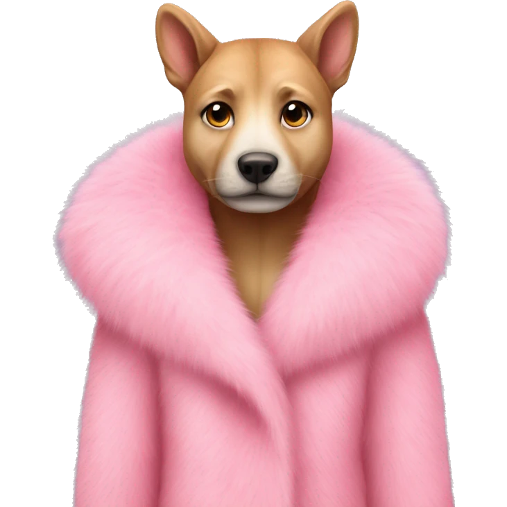 Luxurious Pink fur coat emoji