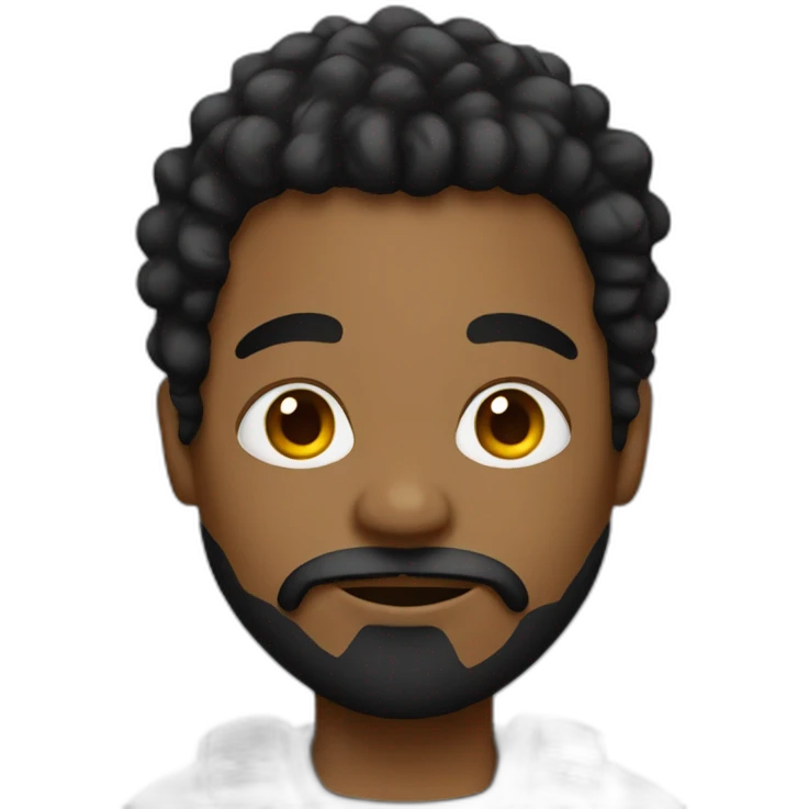 black man with dreads and a mustachee with goatee emoji