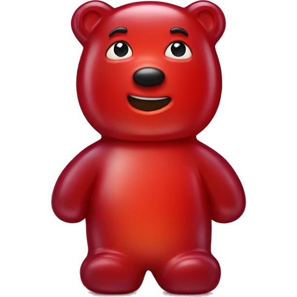 Red Gummy bear emoji