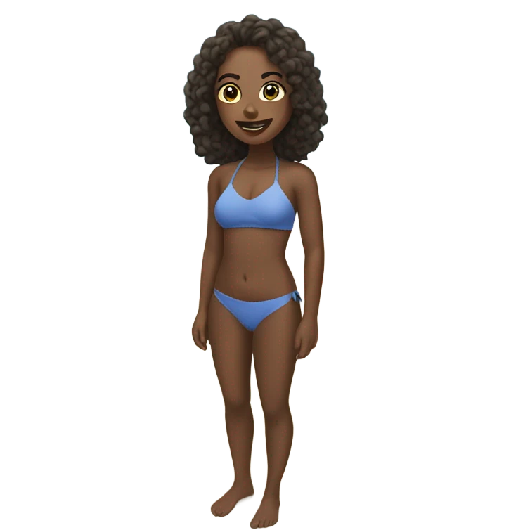 Andrea at the beach emoji
