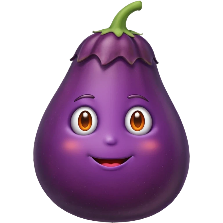 Eggplant sit in peach emoji