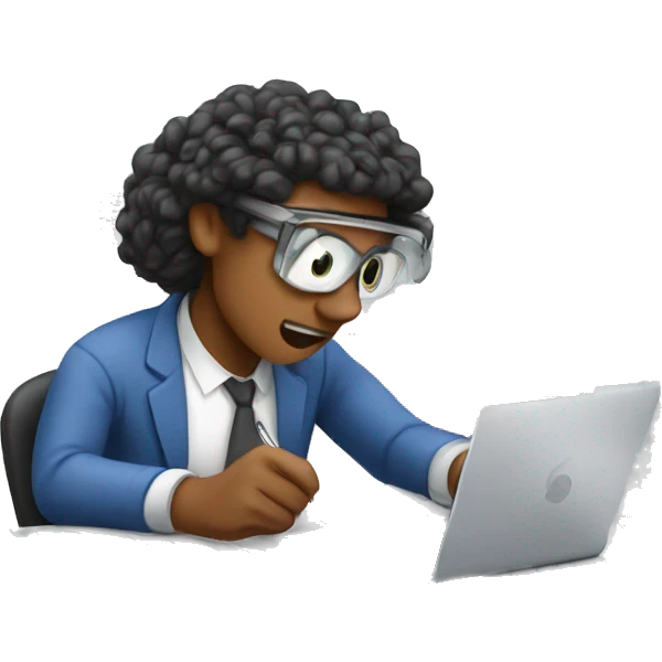 someone doing extreme competitive spreadsheet work emoji