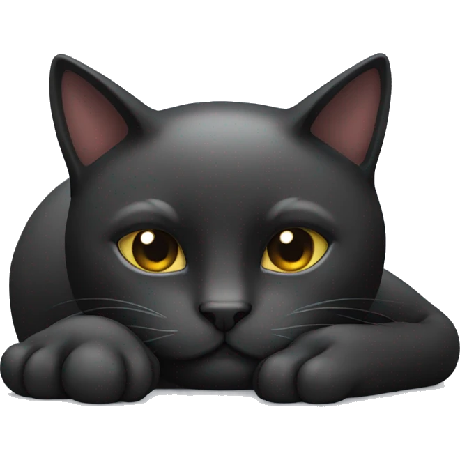 Black Cat dozing emoji