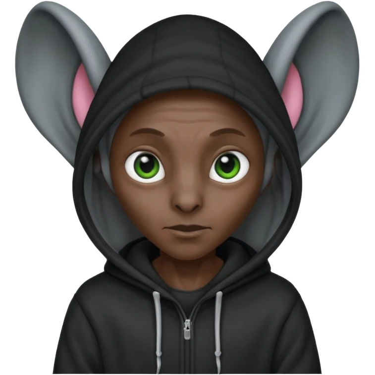 Aliens Dark gray, hoodie, long big ears emoji
