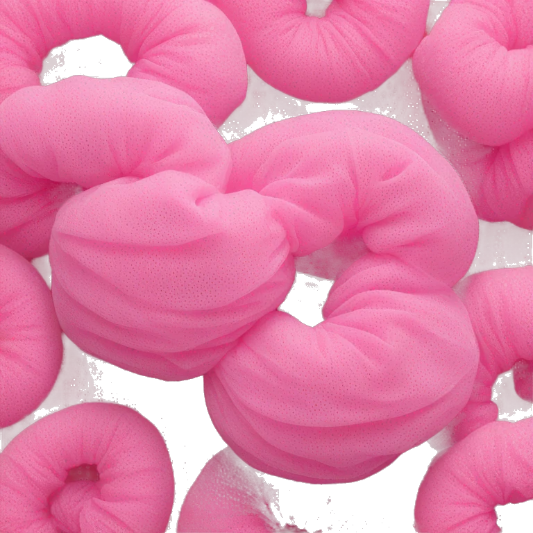 Synthetic pink mesh bath loofah emoji