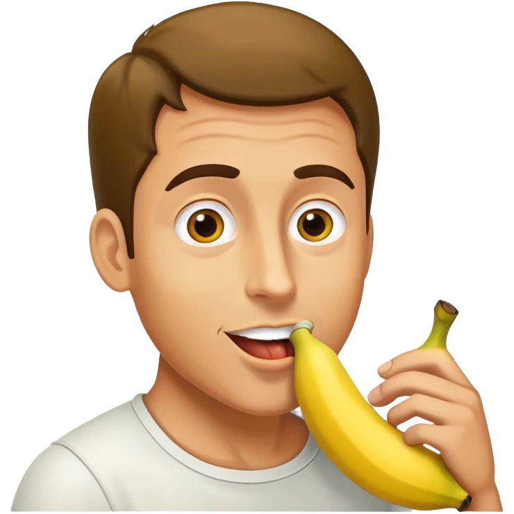 man eating banana emoji