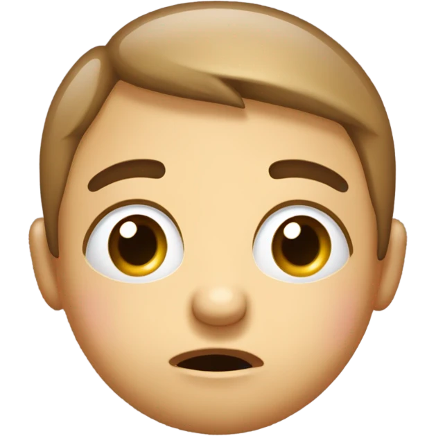 An embarrassed emoji holding back tears emoji