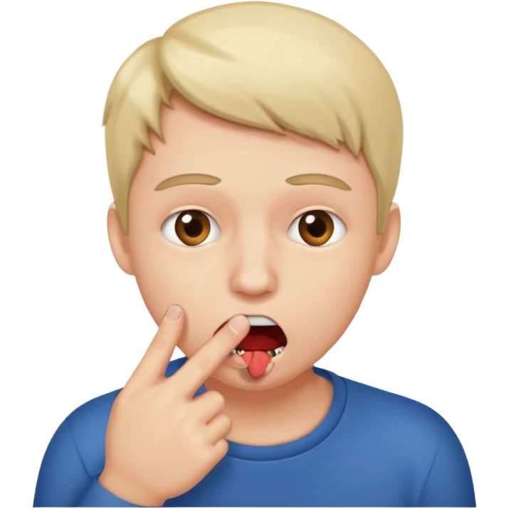 Una carita mordiéndose el dedo  emoji