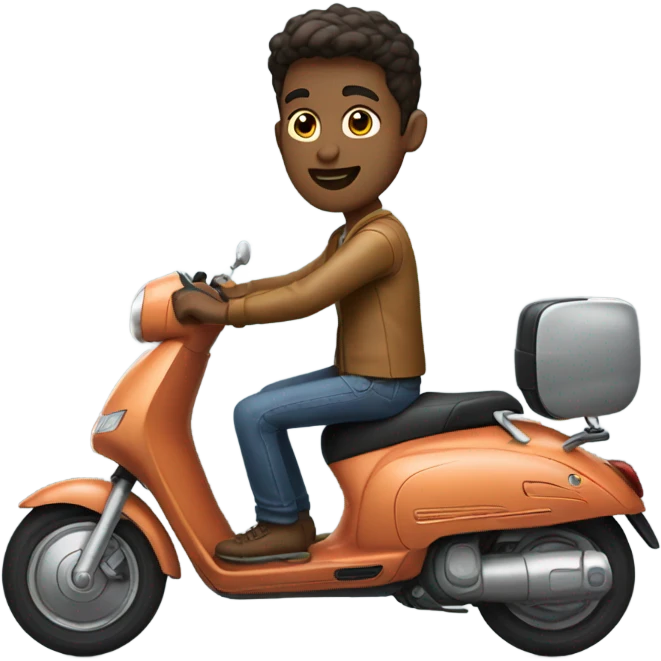 A guy riding a scooter emoji
