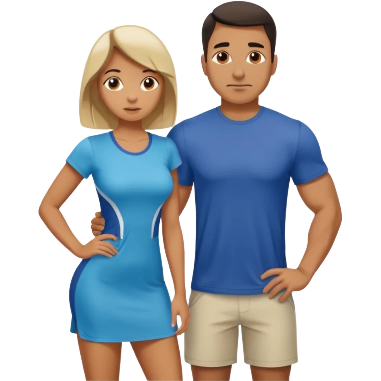 A women being bent over behind a Latino man emoji