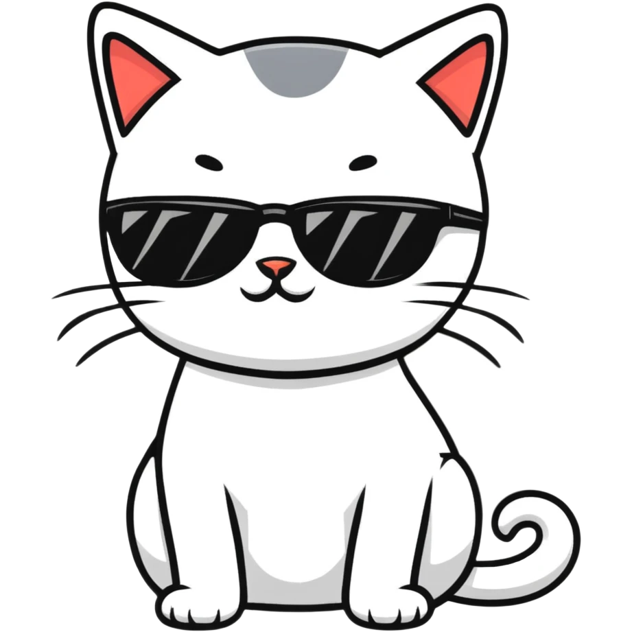 Cat with sunglasses emoji