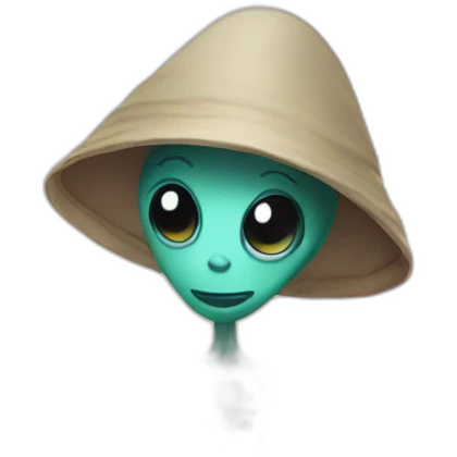 alien planting flowers emoji