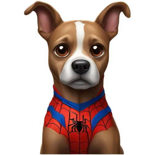 DOG in full SPIDER MAN emoji