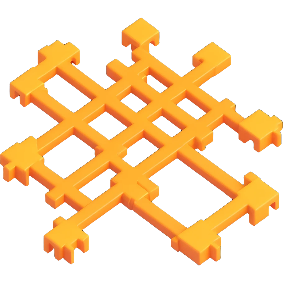 Make the intersecting pathways more complex, with additional twists, turns, and overlapping segments, in 3D emoji style, no background. emoji