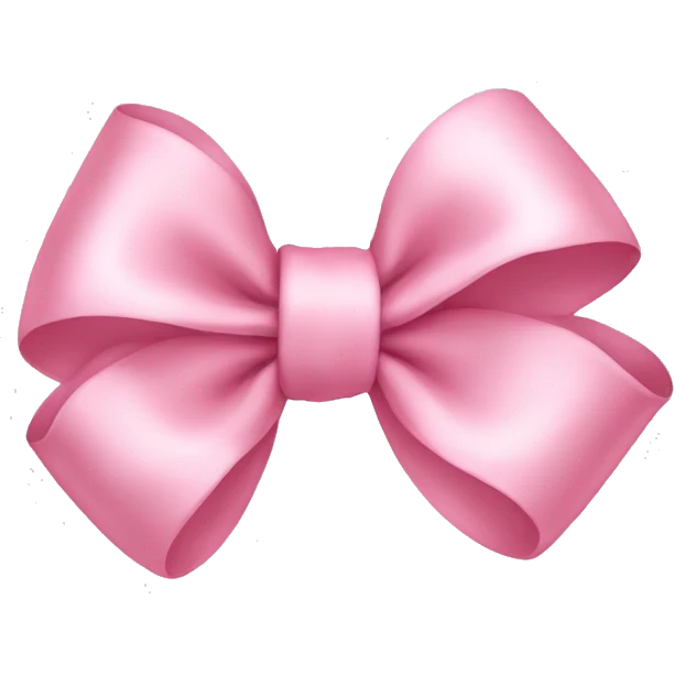 Light pink, big, bow emoji