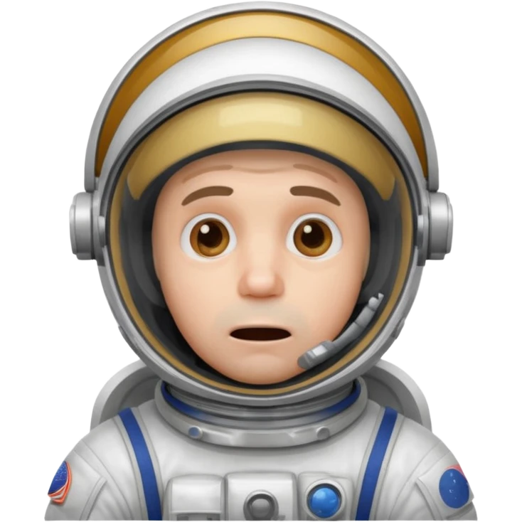 astronaut man with broken helmet emoji