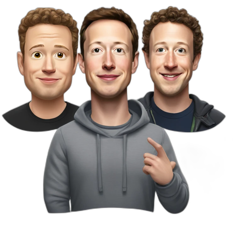 Elon musk, Mark Zuckerberg and Joe Rogen emoji