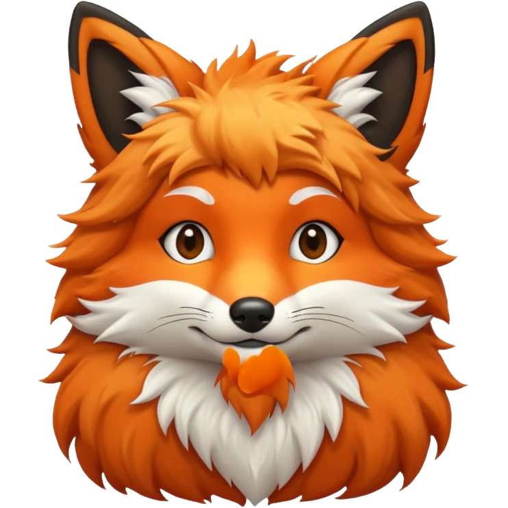 A black panther but it is a orange colored fox emoji