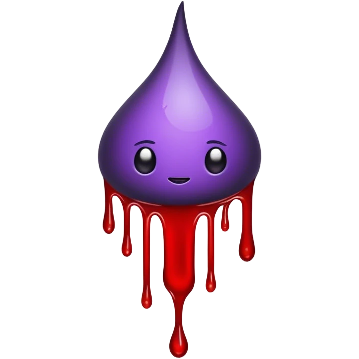 Black lavender with blood drips emoji