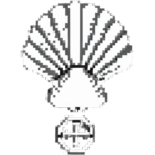 Camino de Santiago road sign with scallop shell symbol emoji