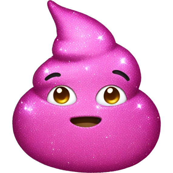 Pink sparkly poop emoji