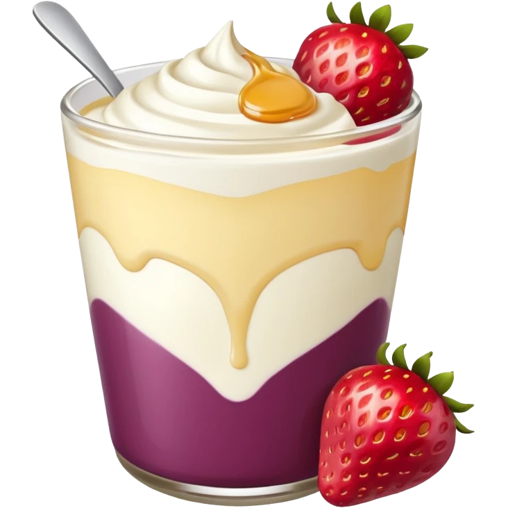 yogurt griego con frutas emoji