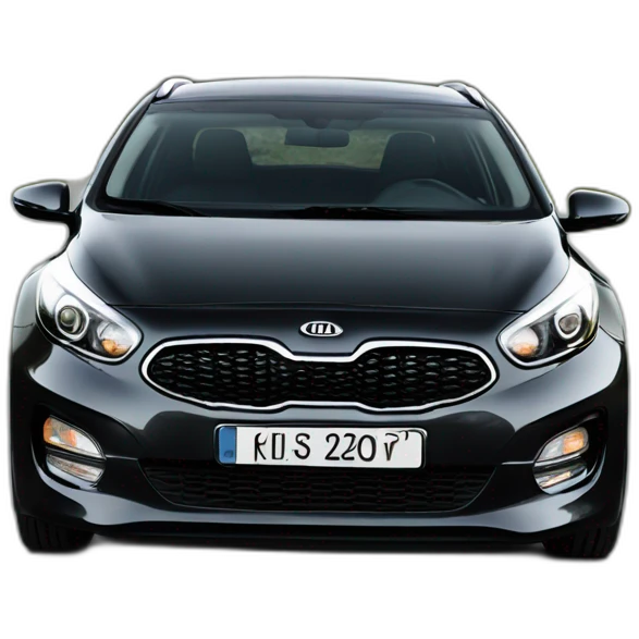 Front view Black kia ceed 2013 emoji