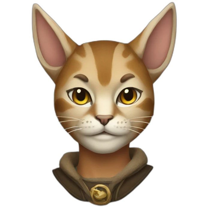 tabaxi cat-person with deer-antlers emoji