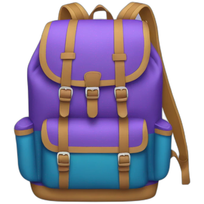 purple backpack emoji