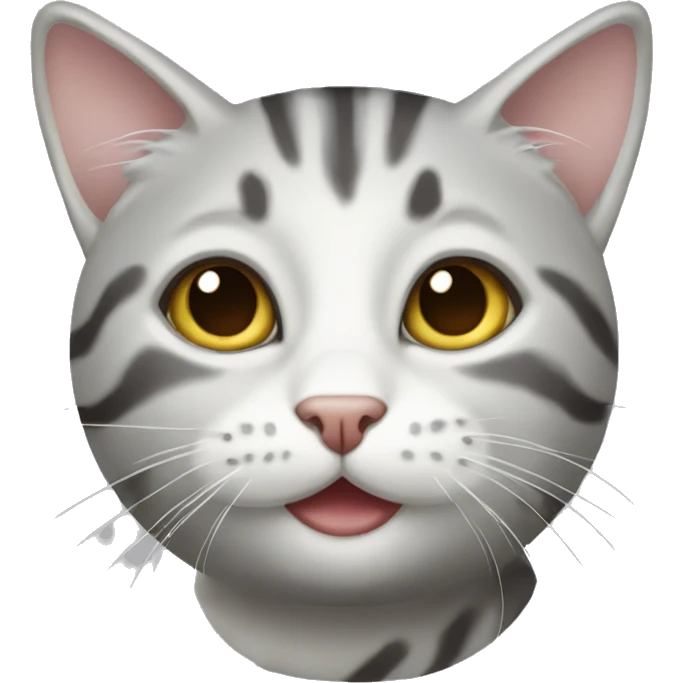 Silver tabby cats food emoji