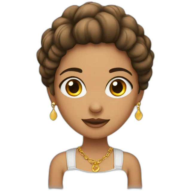 Mujer morena y pelo lacio negro con braquets  emoji