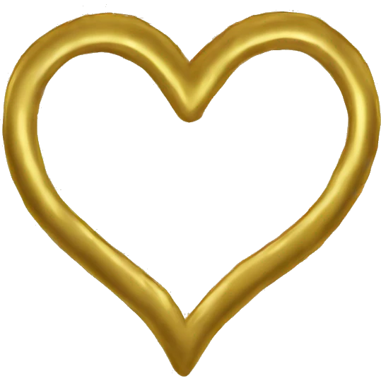 Gold heart emoji