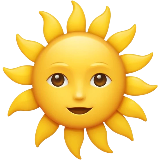 minimalist sun without extra symbols emoji