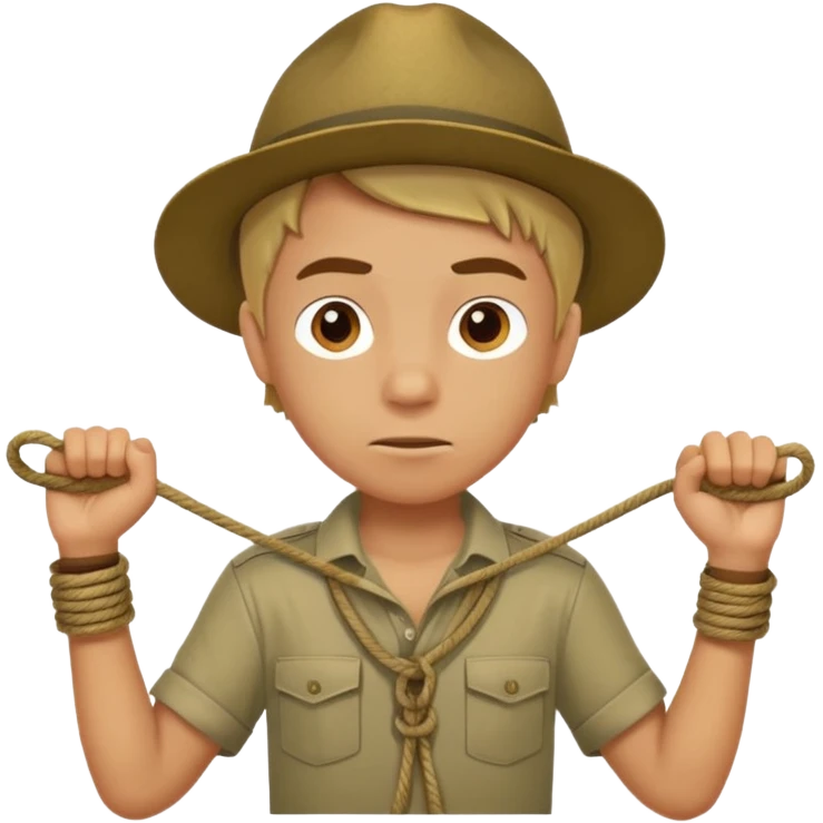 Boy + rope,Jungle Explorers. emoji