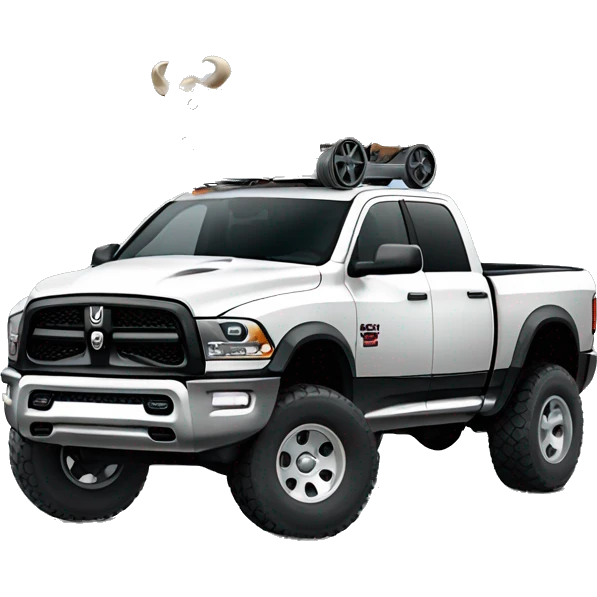 Lifted dodge ram truck  emoji