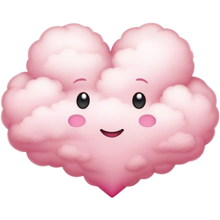 pink heart + cloud emoji