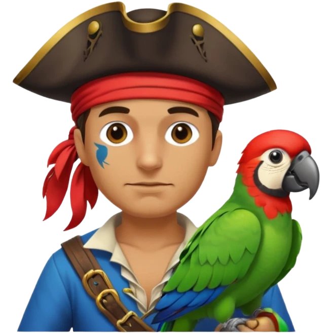 pirate and parrot emoji