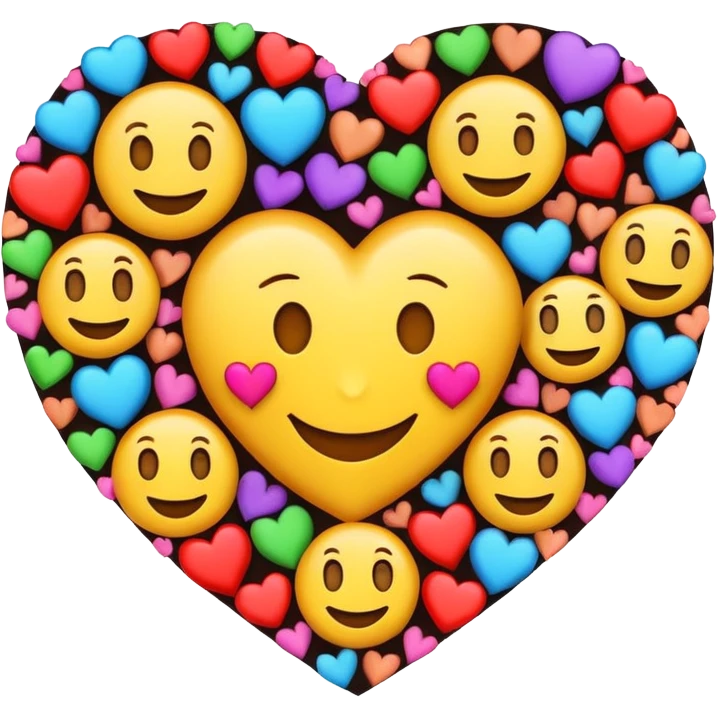Susunkan aku emoji menjadi sebuah gambar love emoji