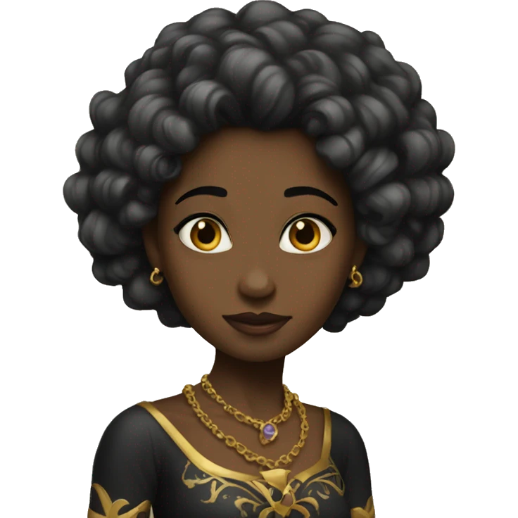 A black Princess aside emoji