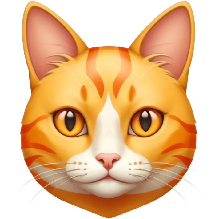 Yellow house cat with orange stripes emoji