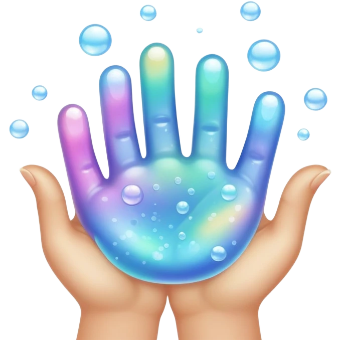 soapy bubbles hands emoji