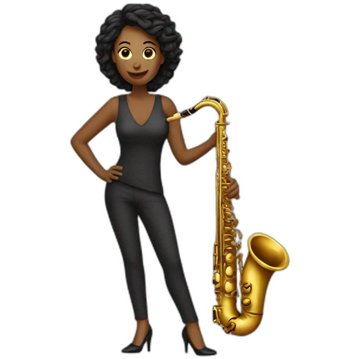 sax woman emoji