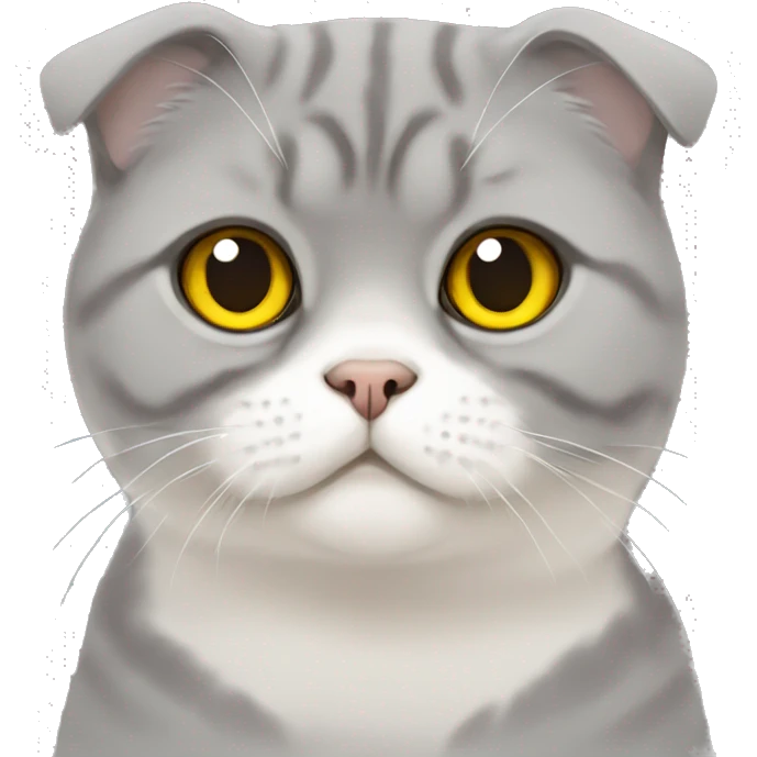 scottish fold with yellow eyes emoji