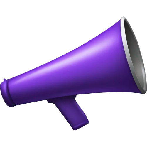 purple megaphone emoji