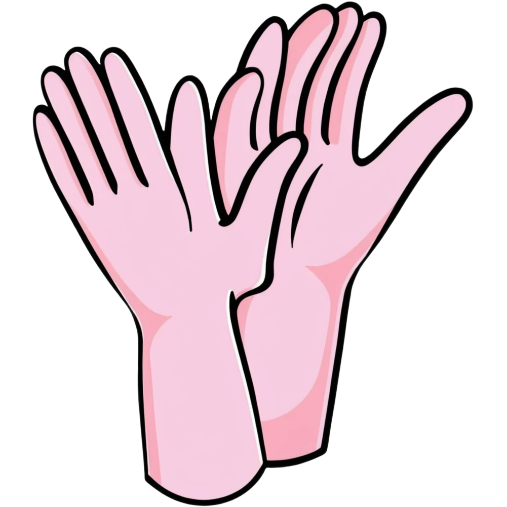 light pink latex gloves emoji