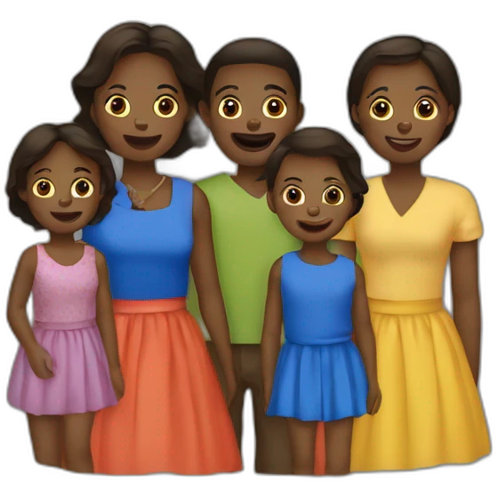 Famille congolaise haïtienne  emoji