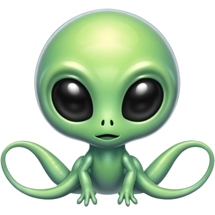 Cute transparent alien creature innet emoji