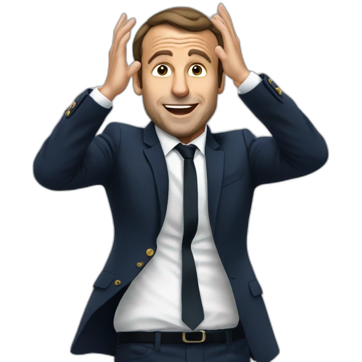 macron qui fais un dab emoji