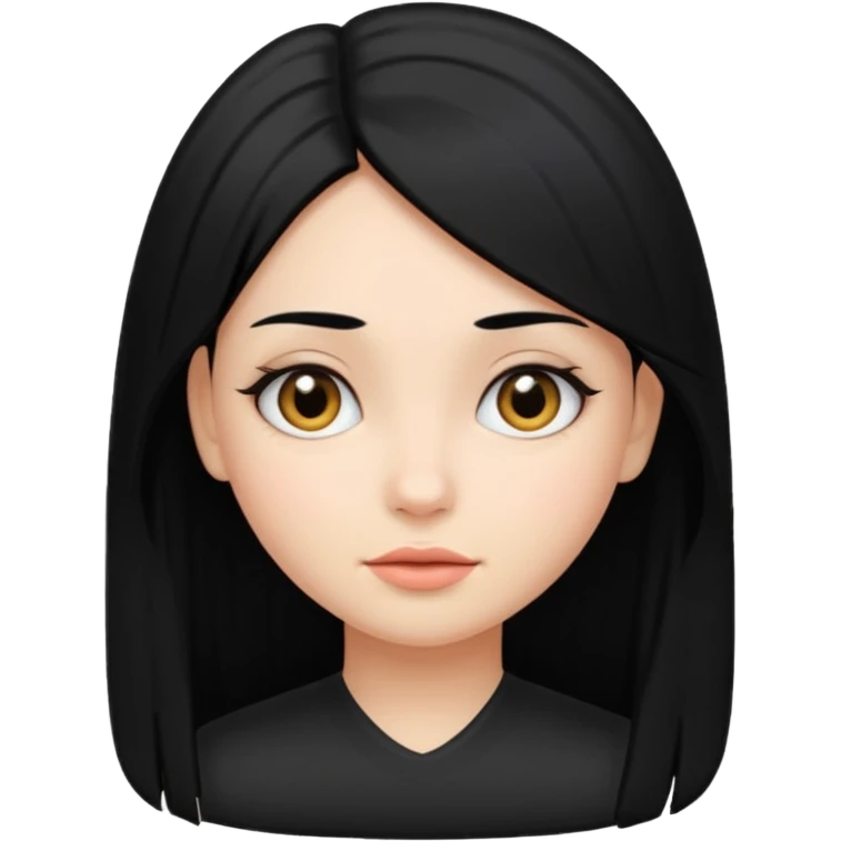A girl with straight large hair emoji