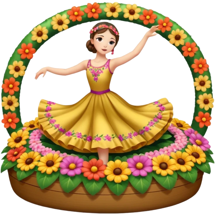 Dancer on the Flower float  emoji